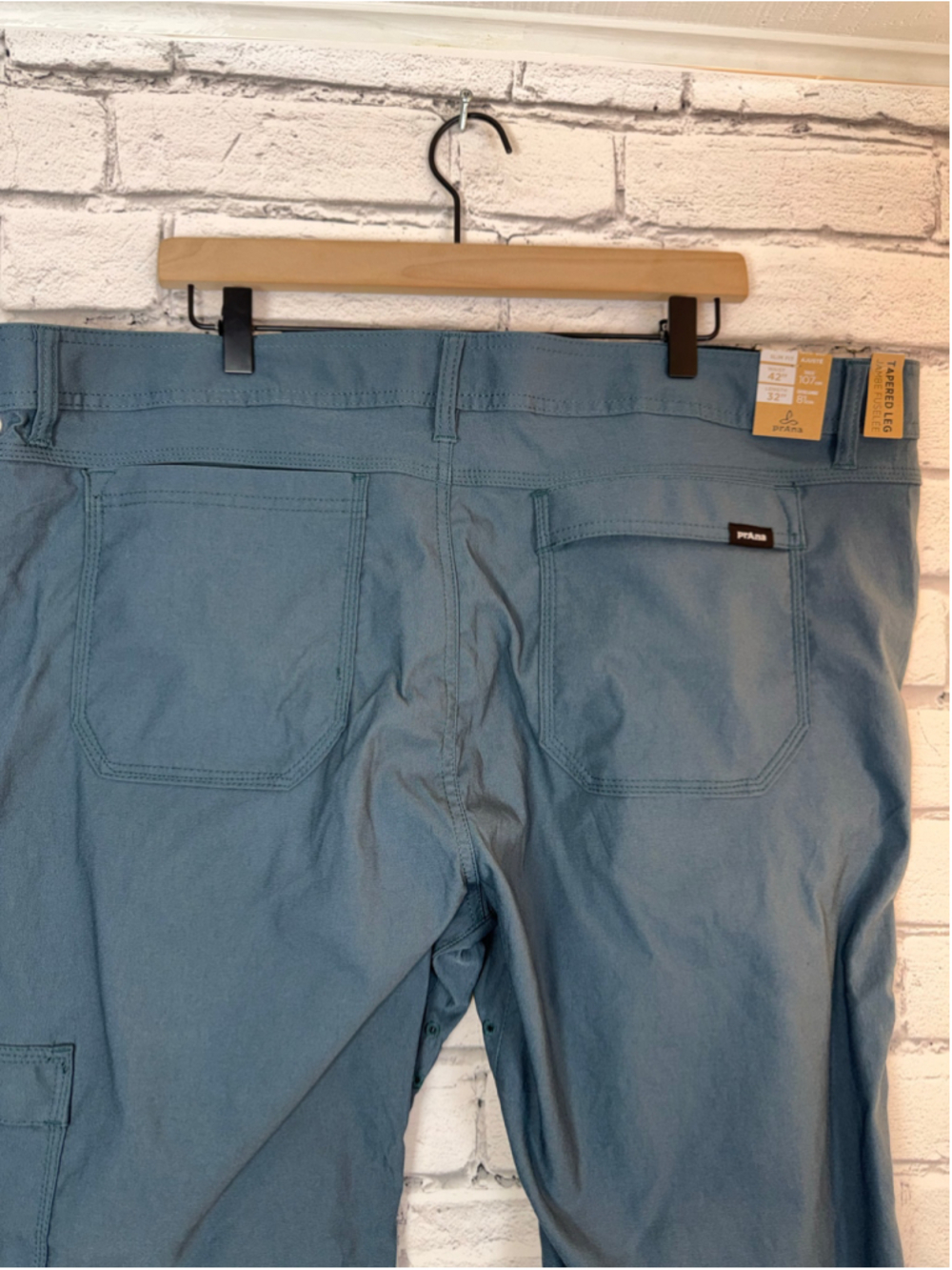Men's prAna Cargo Pants size 42x32 Zion Slim Straight Hiking Pants Adjustable - Picture 16 of 16
